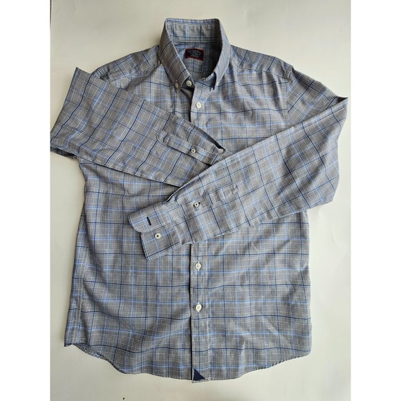 UNTUCKit Men's Small Slim Fit Wrinkle Free Plaid Button Down Shirt - Picture 2 of 5